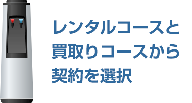 レンタルコース※と買取りコースから契約を選択